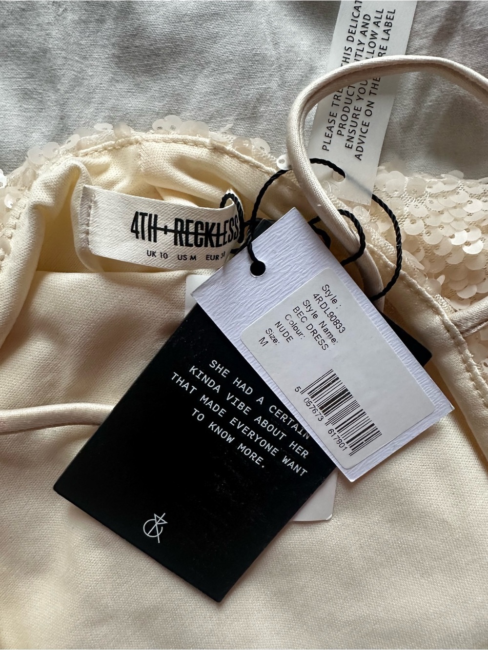 Sequin Slip Maxi Dress in Champagne - Picture 10 of 12